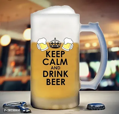 Stylish Glass Printed Beer Mugs