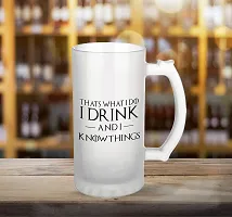 Stylish Glass Printed Beer Mugs-thumb1