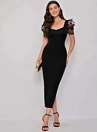 Party Wear Bodycon Black Dress Foe Woman-thumb1