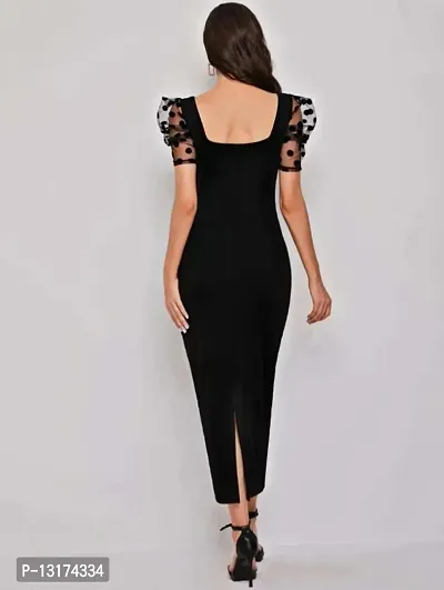 Party Wear Bodycon Black Dress Foe Woman-thumb3