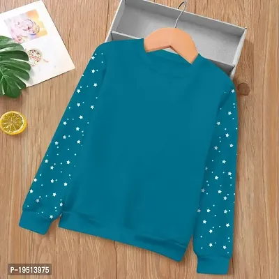 Elegant Blue Cotton Blend Printed Tshirt For Women-thumb0