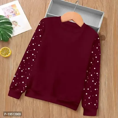 Elegant Maroon Cotton Blend Printed Tshirt For Women-thumb0