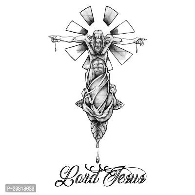 Tatmods Lord Jesus Temporary Tattoo For Men And Woman Waterproof Body Tattoo