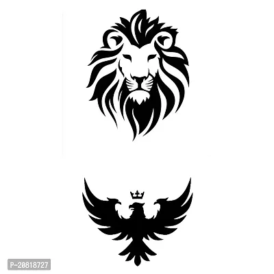 Tatmods Lion with Fonix Logo Temporary Tattoo For Men And Woman Waterproof Body Tattoo