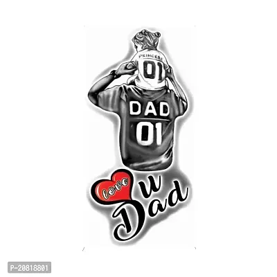 Tatmods Love You Dad Temporary Tattoo For Men And Woman Waterproof Body Tattoo-thumb0