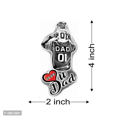 Tatmods Love You Dad Temporary Tattoo For Men And Woman Waterproof Body Tattoo-thumb2