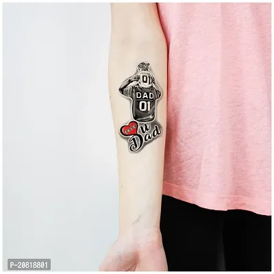 Tatmods Love You Dad Temporary Tattoo For Men And Woman Waterproof Body Tattoo-thumb3