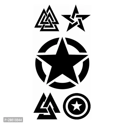 Tatmods Triangle With Star Temporary Tattoo For Men And Woman Waterproof Body Tattoo