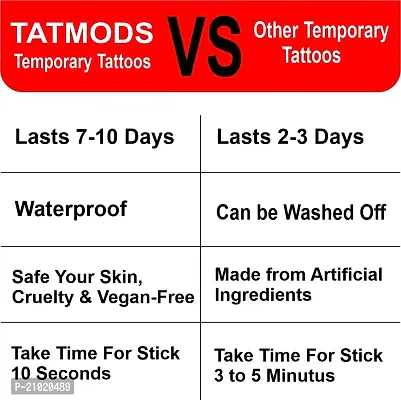 Tatmods Maa Paa Black Temporary Tattoo For Men And Woman Waterproof Body Tattoo-thumb5