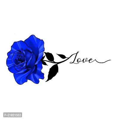 Tatmods Blue Rose Love DesignTemporary Tattoo For Men And Woman Waterproof Body Tattoo