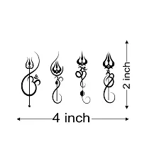 Tatmods 4 Trishul Design Black Temporary Tattoo For Men And Woman Waterproof Body Tattoo-thumb2