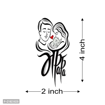 Tatmods Maa Paa With Baby Temporary Tattoo For Men And Woman Waterproof Body Tattoo-thumb3