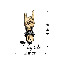 Tatmods My Life My Rules Design Temporary Tattoo For Men And Woman Waterproof Body Tattoo-thumb1