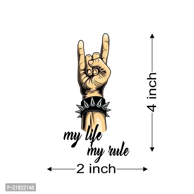 Tatmods My Life My Rules Design Temporary Tattoo For Men And Woman Waterproof Body Tattoo-thumb2