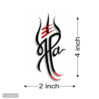 Tatmods Maa Paa Trishul Design Temporary Tattoo For Men And Woman Waterproof Body Tattoo-thumb2