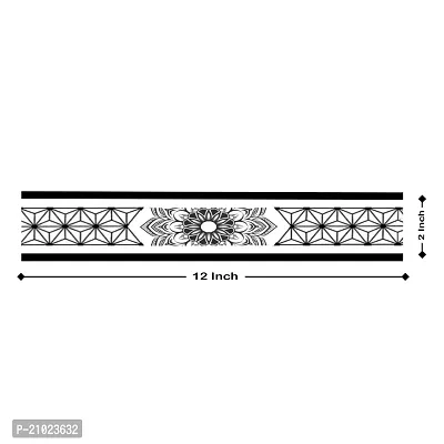 Tatmods Flower Modern Mix Black Hand Band Waterproof Temporary Body Tattoo For Men And Woman-thumb2