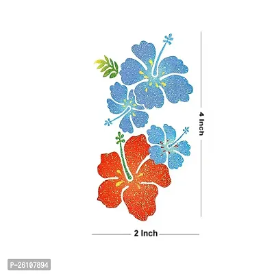 Tatmods Colourful Flower Design Tattoo Waterproof Temporary Body Tattoo Boys and Girls-thumb2