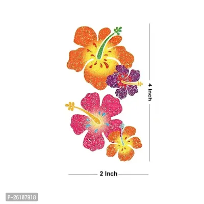 Tatmods 4 Styles Flower Tattoo Waterproof Temporary Body Tattoo Boys and Girls-thumb3