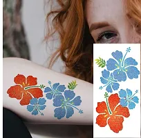 TatmodsColourful Flower Design Tattoo Waterproof Temporary Body Tattoo Boys and Girls-thumb2