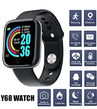 T500/T500 MOBILE WATCH Smartwatch (Black Strap, FREE)-thumb1