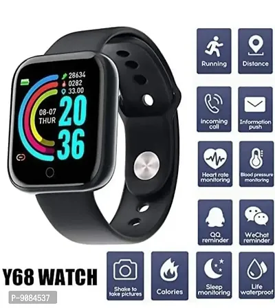 T500/T500 MOBILE WATCH Smartwatch (Black Strap, FREE)-thumb2