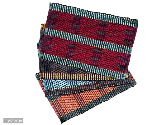 Designer Multicoloured Cotton  Door Mats Pack Of 4