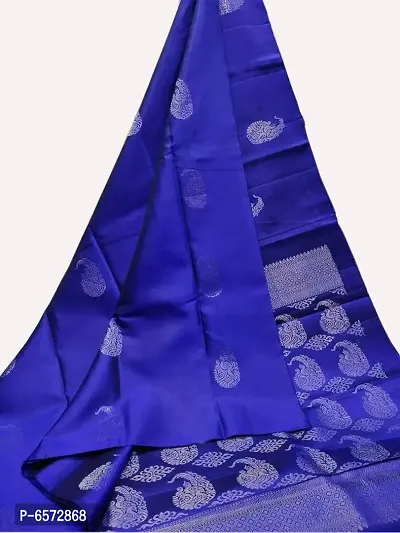 Elegant Litchi Silk Jacquard Saree with Blouse piece For Women-thumb0