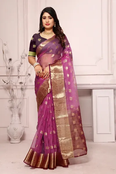 Stylish Tissue Tie Dye Saree with Blouse piece For Women