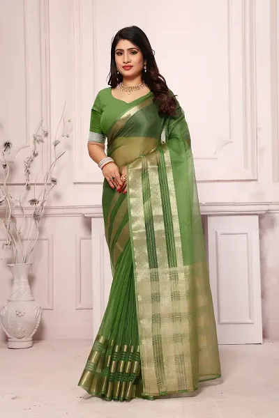 Stylish Organza Tie Dye Saree with Blouse piece For Women