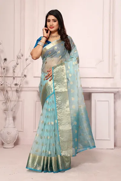 Stylish Tissue Tie Dye Saree with Blouse piece For Women