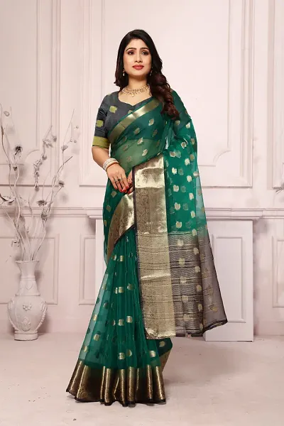 Elegant Tissue Saree with Blouse piece 