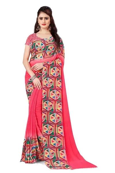 Dailywear Georgette Sarees with Blouse Piece