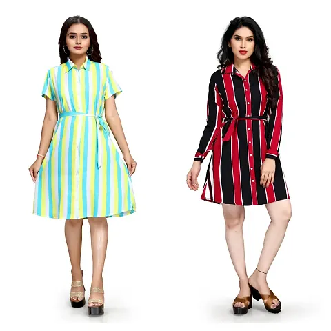 Women Shirt Style Dress Pack of