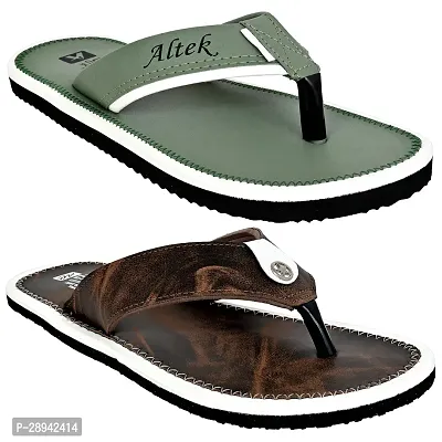 Classic Solid Flip Flops for Men, Combo-thumb0