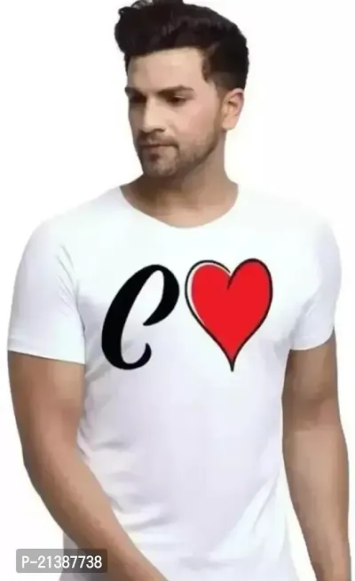 Stylish White Polyester Round Neck Tees For Men-thumb0