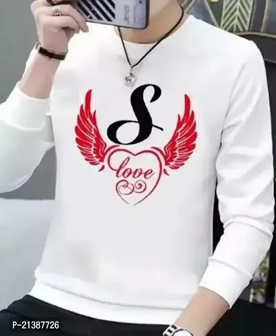 Stylish White Polyester Round Neck Tees For Men