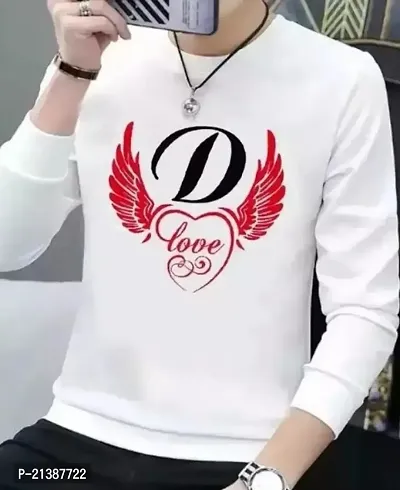 Stylish White Polyester Round Neck Tees For Men-thumb0