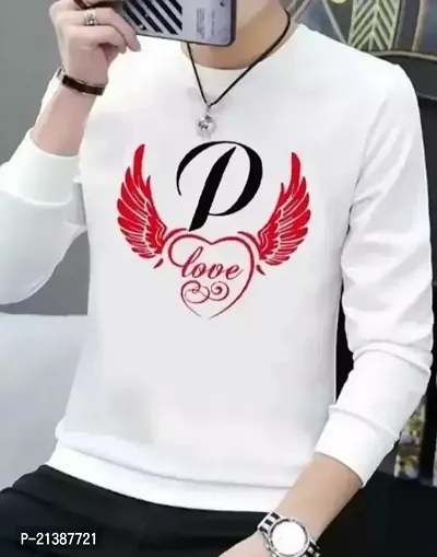 Stylish White Polyester Round Neck Tees For Men-thumb0