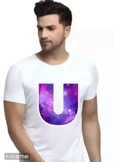 Stylish White Polyester Round Neck Tees For Men-thumb0