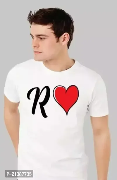 Stylish White Polyester Round Neck Tees For Men