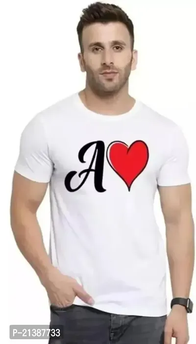 Stylish White Polyester Round Neck Tees For Men