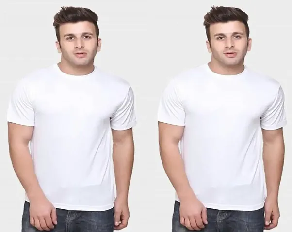 Mens Round Neck Half Sleeves Combo T-Shirt