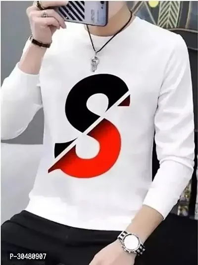 Full sleeve Round Neck printed men tshirt