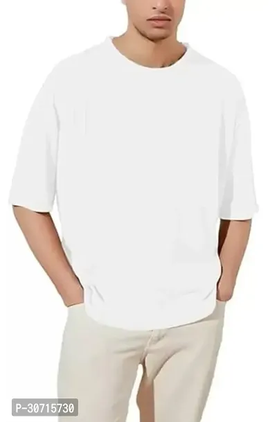 Men'S Oversized Printed Round Neck Polyester T-Shirt-thumb2