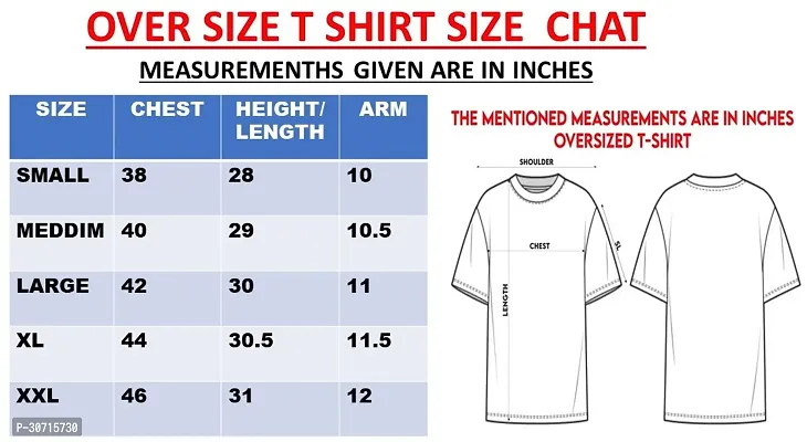 Men'S Oversized Printed Round Neck Polyester T-Shirt-thumb3