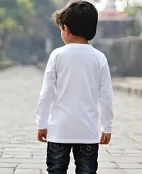 Kids white T shirt full sleeves-thumb2