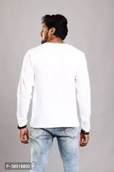 Stylish Printed Full Sleeve Round Neck Men Polyester Tshirt-thumb2