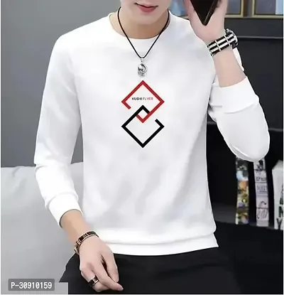 Stylish Printed Full Sleeve Round Neck Men T-Shirt-thumb0