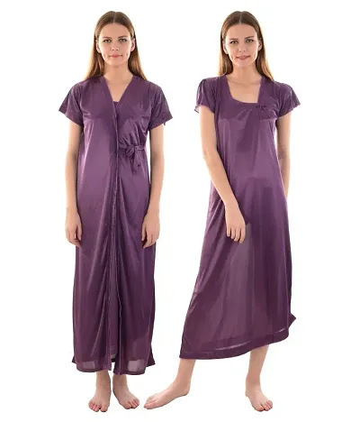 Women's2-IN-1 Night Gown With Robe