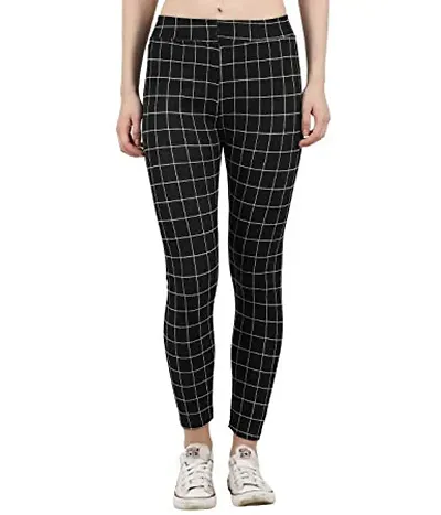 Premium High Quality Lycra Checked Jeggings Collection